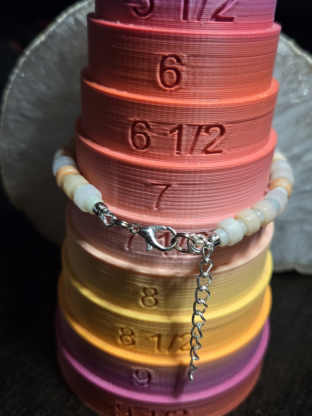 Peruvian Opal Heishi Bead Bracelet - Picture 2 of 2